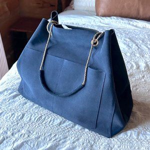SEZANE - Gaby Bag - Navy - Split Leather